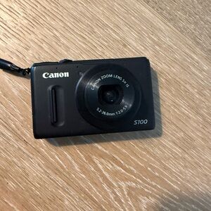 Canon S100 Sleek Black Digital Camera